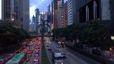 香港繁忙交通4K车流车辆延时拍摄视频的预览图